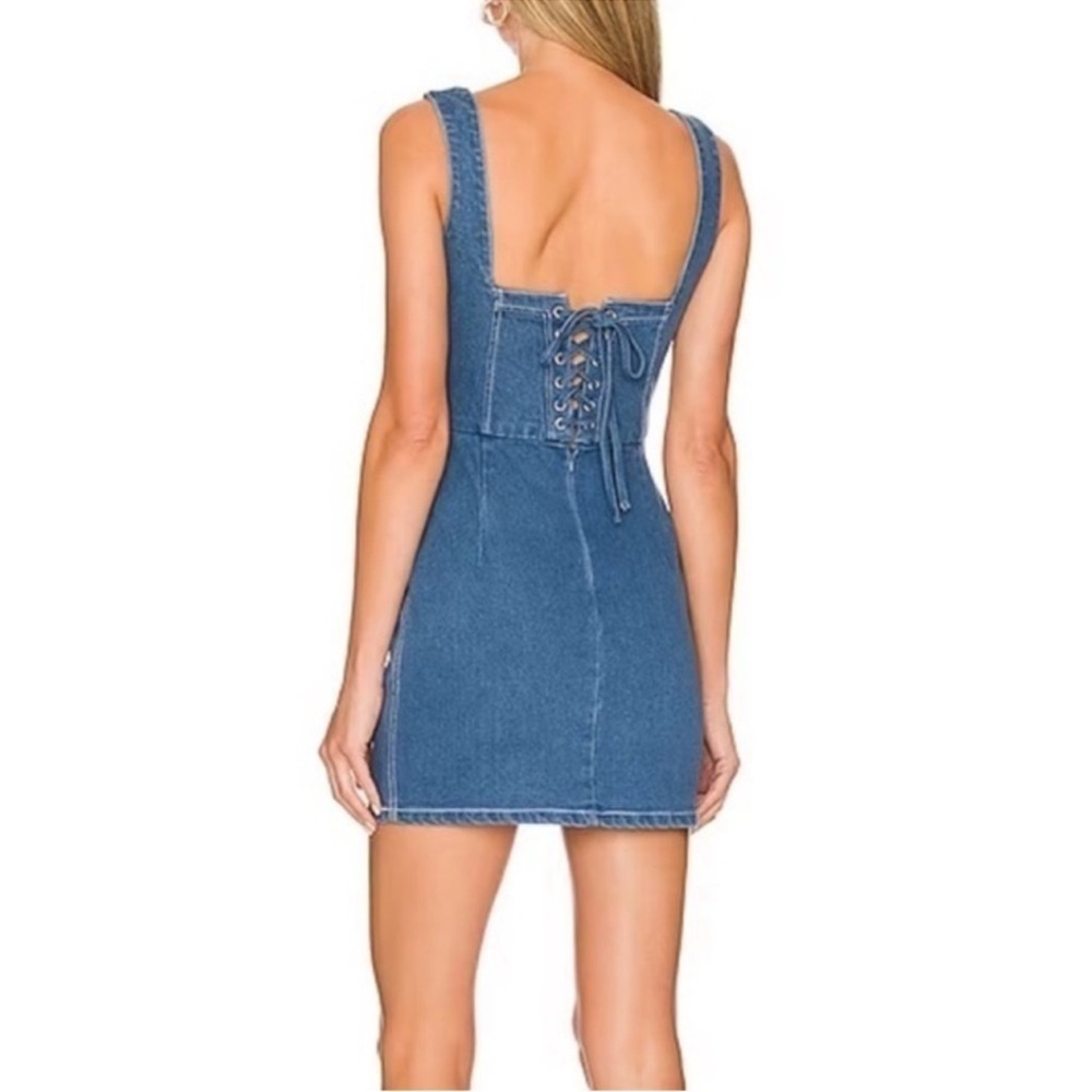 h:ours Olivia Mini Denim Dress Size L